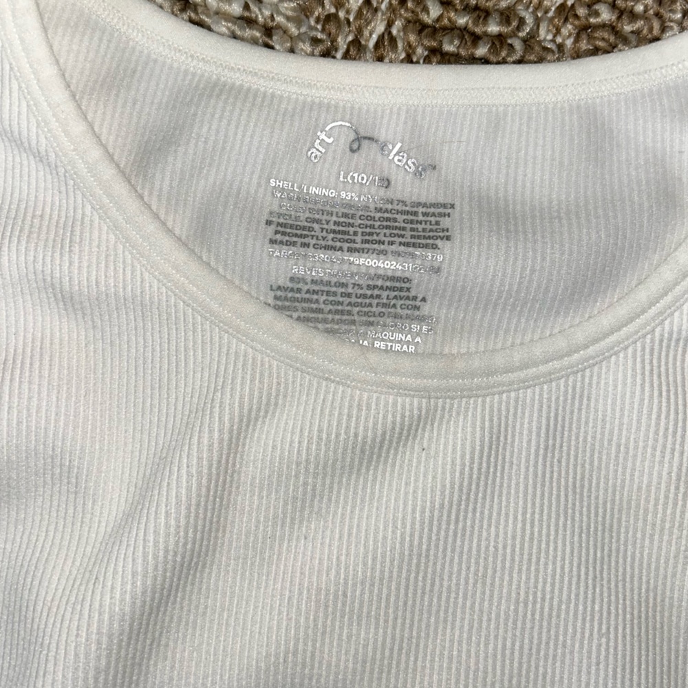 Art Class White Ribbed Top - Picture 2 of 2